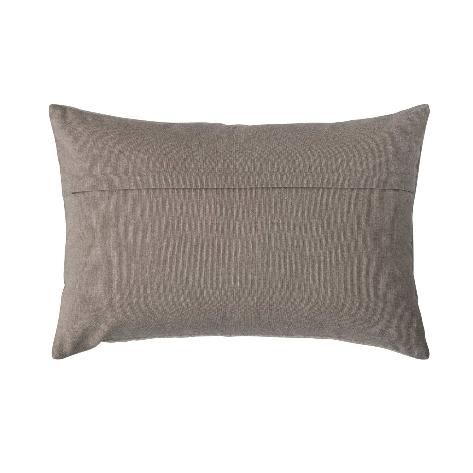 Hello Honey® Cream Embroidered Paisley Pattern Cotton Lumbar Pillow
